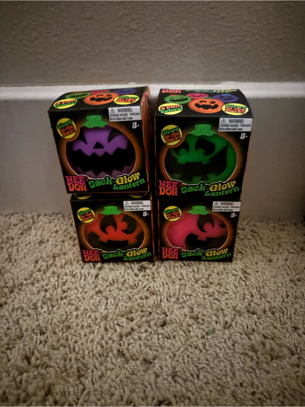 NeeDoh Jack-Glow Lanterns 4 Pack FREE GIFT LOOK IN DESCRIPTION